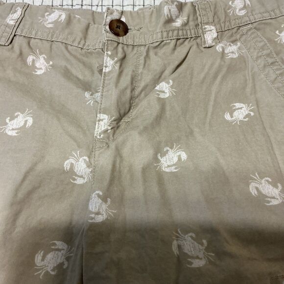 Lands End Boys 12H Cargo Shorts Khaki Crabs Nautical Summer Adjustable Waist EUC - Picture 3 of 15